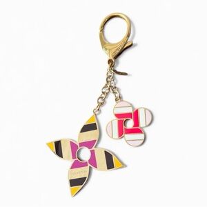 Louis Vuitton Pop Flowers Enamel Bag Charm Key Holder–Multicolor Gold -Full Set